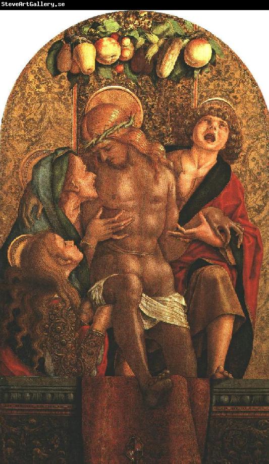 CRIVELLI, Carlo Lamentation over the Dead Christ fdg